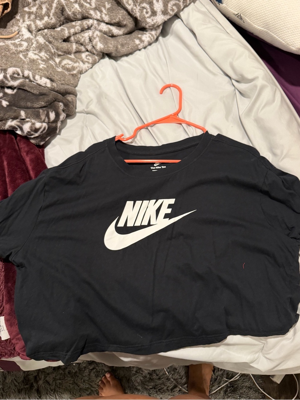 Nike Black Tee with White Graphic